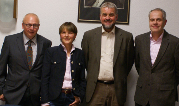 Dr. Thomas Foerster, Monika Paskarbies, Heiner Kollmeyer und Gerhard Feldhans (v.l.).